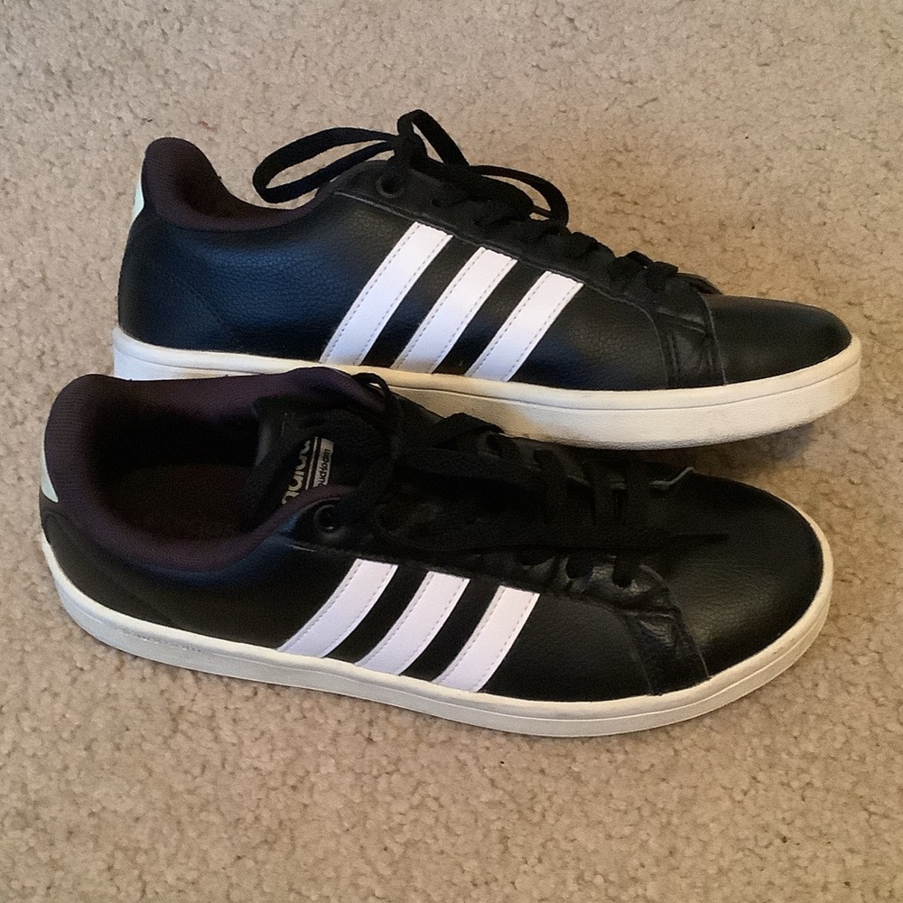 adidas Black and White Casual Low-Top Sneakers